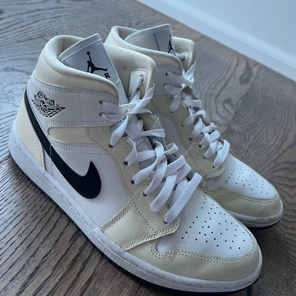 Nike Air Jordan High-Top Sneakers - White and Black - Picture 1 of 5